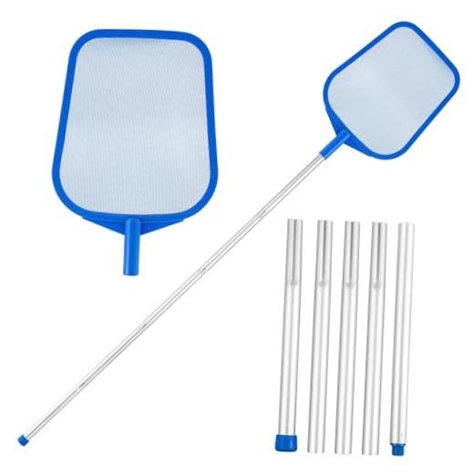 Pool Net – Pool Skimmer Net with 5 Section Detachable B – Pool Rake with Pole
