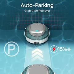 Pool Vacuum Robot for above Ground Pools, Cordless Operation, 80-Min Runtime