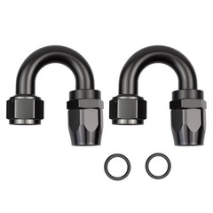 180 Degree Aluminum Swivel Hose End Fitting for Braided CPE Fuel 12AN 180Degree