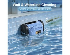Rosmena Robotic Pool Cleaner Vacuum for Inground Pools Up to 2100 Sq.ft, 190 Min