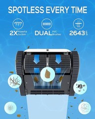 WYBOT Robotic Pool Cleaner Ground Pools up to 60 FT Cordless WY3312 – Black
