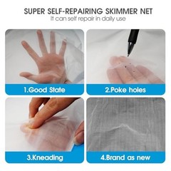 17.5 Inch Ultra Fine Mesh Pool Skimmer Net Rake for Sand Silt Pollen Debris