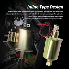 Universal 6 Volt Electric Fuel Pump with Installation Kit Replacement for E8011