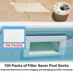 100 Pack Pool Skimmer Socks, Reusable Pool Socks for Skimmer Basket, Skimmer Soc