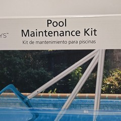 Mainstays Pool Maintenance Kit 3 Piece Wall Brush Leaf Skimmer Rake