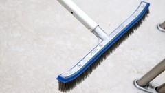 Heavy Duty 18&Prime; Pool Brush – Extra-Wide Metal Head, Stainless Steel Bristles for
