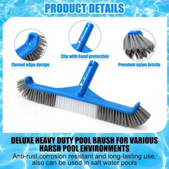 Pool Vacuum Head Kit 1-1/2&Prime; x 30ft Hoses Wheel Style Swimming Pool Vacuum Kit