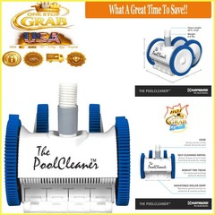 Poolvergnuegen 4-Wheel Suction Pool Cleaner for In-Ground Pools 20×40 ft
