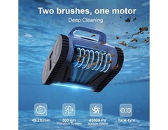 Rosmena Robotic Pool Cleaner Vacuum for Inground Pools Up to 2100 Sq.ft, 190 Min