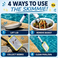 Lightweight Pool Skimmer with Handle