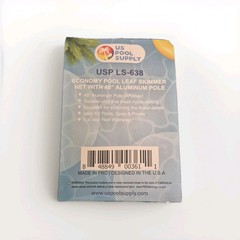 US Pool Supply Modern Blue Solid Nylon Mesh Leaf Skimmer Net 48&Prime; Aluminum Pole