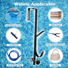 2 Pack Pool Fence Hooks Equipment Above Ground Swimming Accessories Adjustabl…