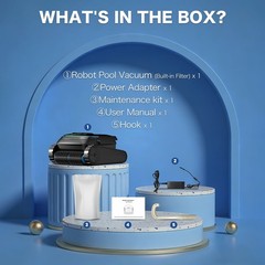 CP20 Cordless Robotic Pool Vacuum Cleaner Wall-Climbing Above & In-Ground Pools