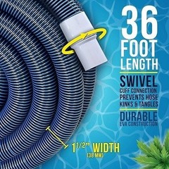 U.S. Pool Supply Pool Vacuum Hose 1-1/2&Prime; x 36&prime; Professional #R035
