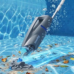 Cordless Handheld Pool Vacuum Grey Vako H10 18.5GPM Strong Suction 45 Min