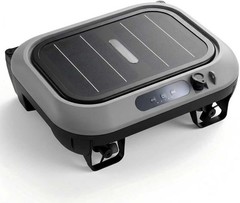 Cordless Solar Powered Robot Pool Skimmer, 150 Minute Runtime, 180-Micron Filter