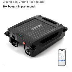 Uoark Solar Powered Robotic Pool Surface Skimmer Cleaner w/ App Control Black