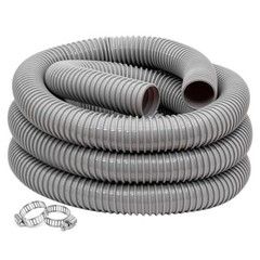 Dust Collection Hose 2 in × 5 ft Heavy Duty Flexible PVC 2in-5ft Gray