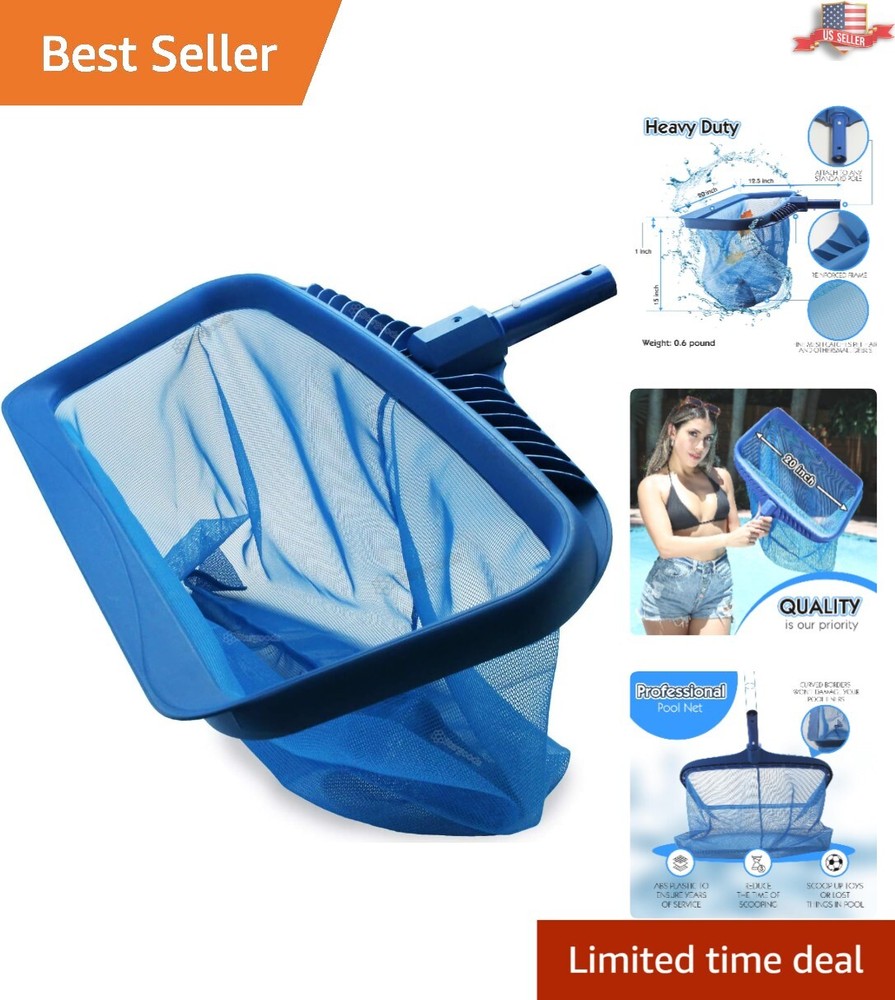Lightweight Pool Skimmer Net with Universal Holder – Perfect for Easy Cleanup