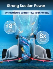 Automatic Leaf Robotic Pool Vacuum Cleaner Heavy‑Duty Pool Opening Heavy Debr…