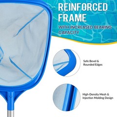Tavaleu Pool Skimmer Net, Deep Leaf Net with – Light Blue