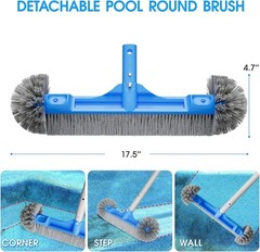 All in One Pool Cleaning Kit – 18 » Repairable Pool Nylon Net & 18 » Detachable