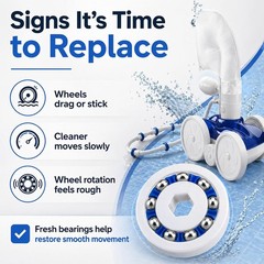 8-Pack Stainless Steel Bearings for Polaris Pool Cleaners