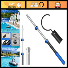 Telescopic 3FT Pool Hook with Stainless Steel, Heavy Duty Retrieval for Robotic