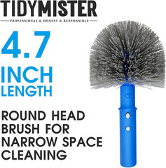 Small Pool Brush Head for Cleaning Narrow Corners Steps, Stiff Wavy Bristles rou