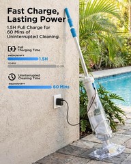Effortless Above Ground Pool Cleaner with 18.5 GPM Suction & Lightweight Design