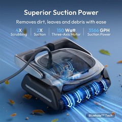 (2026 New) BUBLUE Bubot 800P Gen2 Robotic Pool Cleaner Pool Vacuum for Inground