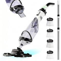 Foting Cordless Pool Vacuum For Above Ground Pool 19.5 Gpm All-Angle Headled