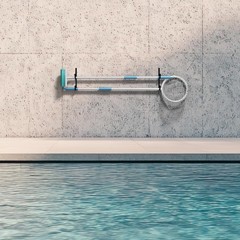 2 Pcs Pool Pole Hanger Wall Mounted Pool Fence Hooks Heavy Duty Swimming Meta…
