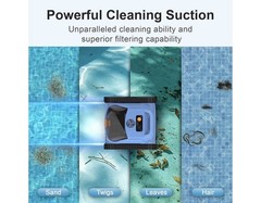 Rosmena Robotic Pool Cleaner Vacuum for Inground Pools Up to 2100 Sq.ft, 190 Min