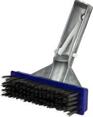 5-Inch Stainless Steel Pool Algae Detail Brush, Heavy-Duty Aluminum Back, for Gu