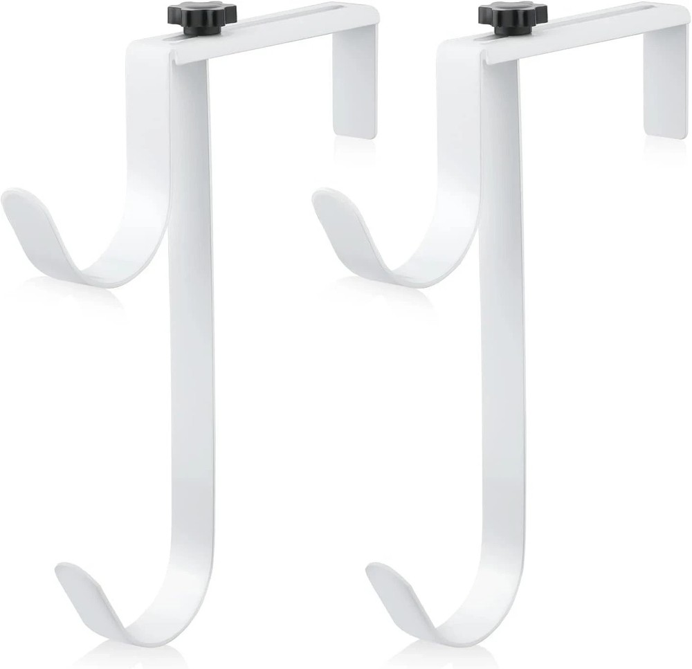 2Pcs Double Pool Pole Hooks, Adjustable Thickened Panel Pool Fence Equipment Hoo