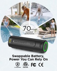 2-in-1 Cordless Handheld Pool Vacuum & Hot Tub Cleaner, Swap-On Replaceable B…