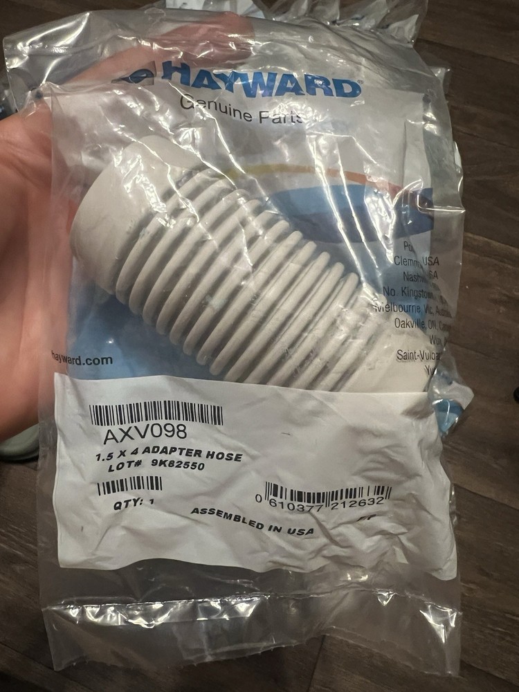 Hayward Pool Cleaner Hose Adapter 1.5&Prime; to 4&Prime; Female Grey Connector Part AXV098