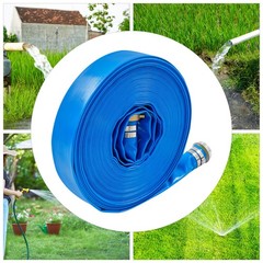 2&Prime; x 100 ft Lay Flat Water Discharge Hose Backwash Hose for Swimming Pools