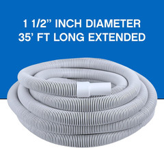Poolmaster 1.5&Prime; x 35&prime; In-Ground Above Pool Vacuum Hose with Conversion Adapter
