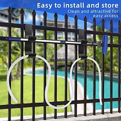 codree Pcs Pool Fence Hooks for Pool Equipment- Black Heavy Duty 2 Black-2
