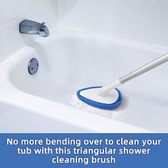 Shower Bathtub Tub Tile Scrubber Cleaning Brush with 51 » Handle, 5 Non