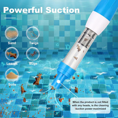 3 in 1 Cordless Rechargeable Pool Vacuum, Handheld Pool Cleaner Ideal for Spas,