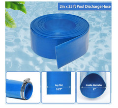 Ocean Blue 2&Prime; Backwash Hose w/Clamp for Pool Filters, Lay Flat RollUp Drain Hose