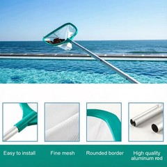 Heavy Duty Pool Skimmer Net Fine Mesh Leaf Rake Swimming Pool Cleaning Tool New