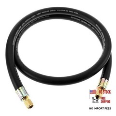 HVAC Refrigerant Charging Vacuum Hose, 6 ft, 800 Psi 3/8&Prime; to 3/8&Prime; Fittings