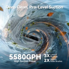 CoasTeering Ultra Nebula Cordless Robotic Pool Cleaner 5580 GPH 180-Min Runtime