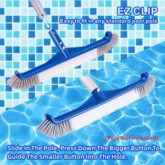 17.5&Prime; Pool Brush Head for Inground & Above-Ground Pools Wall & Floor Cleaning