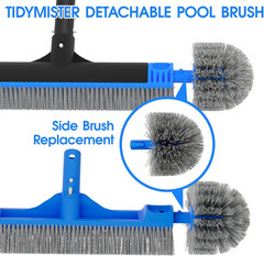 Small Pool Brush Head for Cleaning Narrow Corners Steps, Stiff Wavy Bristles rou