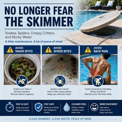 Lightweight Pool Skimmer with Handle